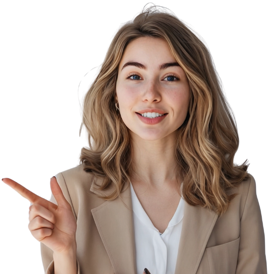 Stella zeigt auf Newsletter